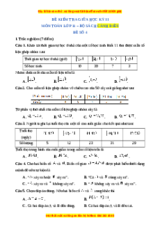 Đề thi giữa kì 2 Toán 11 Cánh diều (Đề 4)