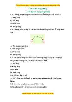 Trắc nghiệm Các dạng năng lượng KHTN 6 Cánh diều