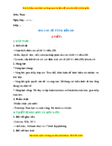 Giáo án Các số từ 111 đến 200 Toán 2 Chân trời sáng tạo