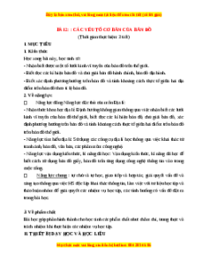 Giáo án Bài 2 Địa lí 6 Cánh diều (2024): Các yếu tố cơ bản của bản đồ