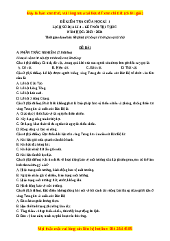 Đề thi giữa kì 1 Lịch sử & Địa lí lớp 4 Kết nối tri thức - Đề 2