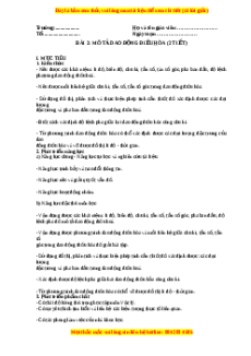 Giáo án Mô tả dao động điều hòa Vật lí 11 Kết nối tri thức