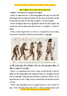 Lý thuyết Lịch sử 10 Chân trời sáng tạo Bài 3: Sử học với các lĩnh vực khoa học khác