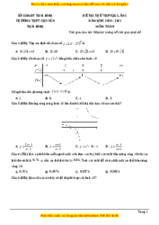 Đề thi thử Toán trường Chuyên Thái Bình năm 2021