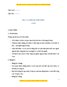 Giáo án Bài 4 Lịch sử 6 Cánh diều (2024): Xã hội nguyên thủy