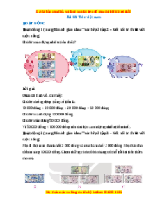 Giải Sgk Toán lớp 3 Bài 68: Tiền Việt Nam (Kết nối tri thức)