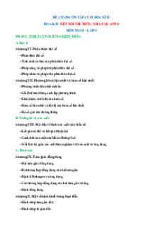 Đề cương ôn tập Cuối kì 2 Toán 8 Kết nối tri thức Cấu trúc mới