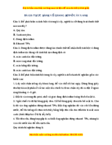 Trắc nghiệm Thực hành về quang hợp ở cây xanh KHTN 7 Cánh diều