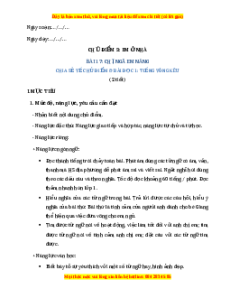 Giáo án Chị ngã em nâng Tiếng việt 2 Cánh diều