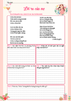 Phiếu bài tập Thơ bốn chữ - năm chữ Ngữ văn 7