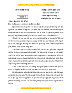 Đề thi giữa kì 2 Ngữ văn 11 Cánh diều (Đề 8)