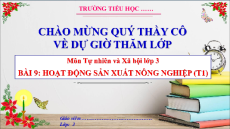 Giáo án Powerpoint Bài 9: Hoạt động sản xuất nông nghiệp Tự nhiên xã hội lớp 3 Cánh diều