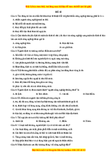 Đề thi cuối kì 2 Địa lý 10 Chân trời sáng tạo (đề 2)