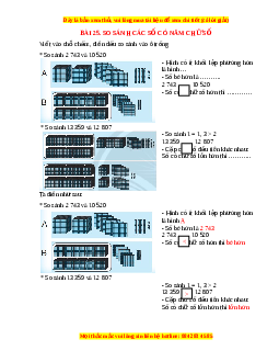 VBT Toán lớp 3 Bài 25 (Chân trời sáng tạo): So sánh các số có năm chữ số