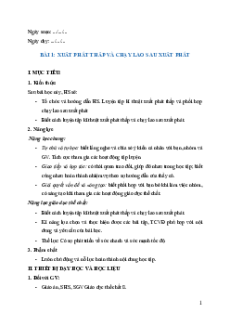 Giáo án Giáo dục thể chất 8 Kết nối tri thức | Giáo án GDTC 8 mới, chuẩn nhất