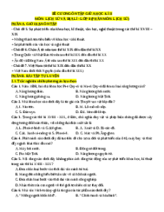 Đề cương ôn tập Giữa kì 2 Lịch sử 8 (dùng chung cả 3 sách)