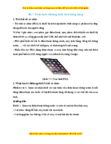 Lý thuyết Tin học 10 Kết nối tri thức Bài 7: Thực hành sử dụng thiết bị số thông dụng