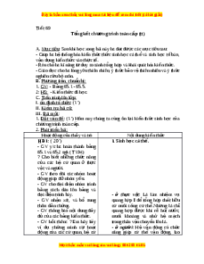 Giáo án Tổng kết chương trình toàn cấp (Tiếp) Sinh học 9