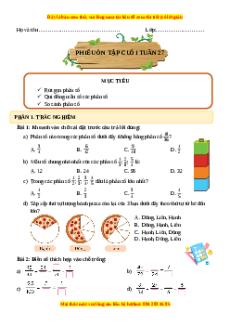Bài tập cuối tuần Toán lớp 4 Tuần 27 Kết nối tri thức
