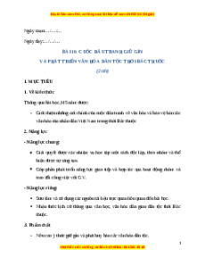 Giáo án Bài 16 Lịch sử 6 Cánh diều (2024): Cuộc đấu tranh giữ gìn và phát triển văn hóa dân tộc thời bắc thuộc