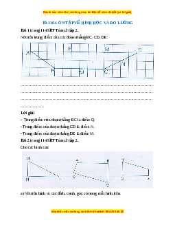 VBT Toán lớp 3 Bài 104 (Cánh diều): Ôn tập về hình học và đo lường