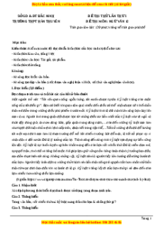 Đề thi thử Ngữ Văn trường Chuyên Hàn Thuyên lần 1 năm 2021