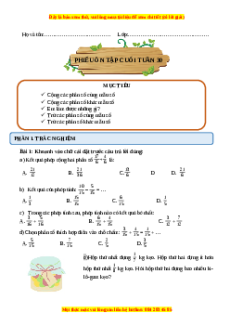 Bài tập cuối tuần Toán 4 Tuần 30 Chân trời sáng tạo (có lời giải)