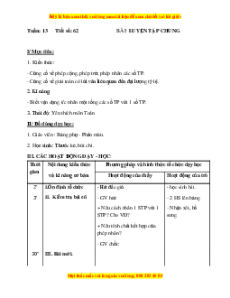 Giáo án Bài 62 Toán lớp 5: Luyện tập (Trang 62)