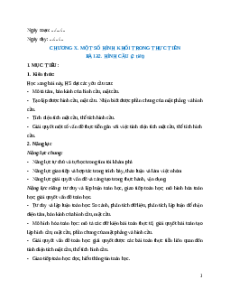 Giáo án Hình cầu Toán 9 Kết nối tri thức