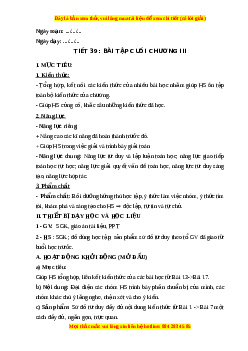Giáo án Bài tập cuối Chương 3 trang 76 Toán 6 Kết nối tri thức