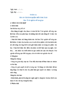 Giáo án Bài 19: Trải nghiệm để sáng tạo Tiếng Việt lớp 5 Kết nối tri thức