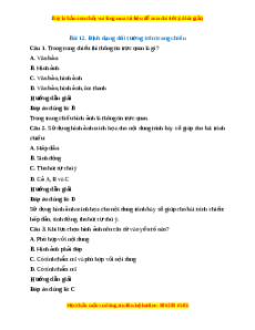 Trắc nghiệm Tin học 7 Bài 12 Kết nối tri thức: Định dạng đối tượng trên trang chiếu