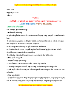 Giáo án Luyện tập chung (Trang 50) Toán lớp 2 Cánh diều