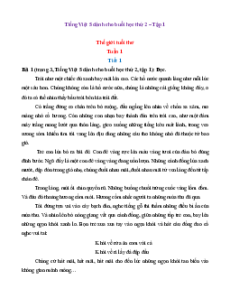 Tiếng Việt lớp 5 Dành cho buổi học thứ 2