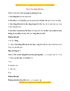 Bộ trắc nghiệm Vật lí 11 Kết nối tri thức có đáp án