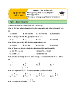 Bài tập cuối tuần Toán lớp 5 Chân trời sáng tạo Tuần 1