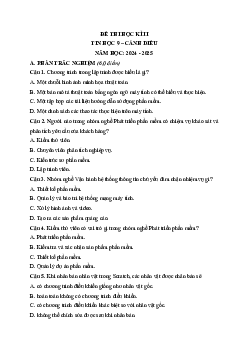 Bộ 3 đề thi Cuối kì 2 Tin học 9 Cánh diều có đáp án