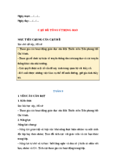 Giáo án Tuần 9 Hoạt động trải nghiệm lớp 5 Kết nối tri thức