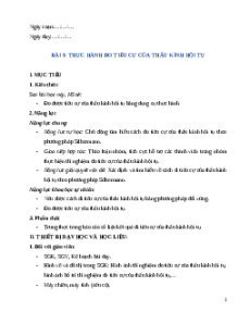Giáo án Bài 9 KHTN 9 Kết nối tri thức (2024): Thực hành đo tiêu cự của thấu kính hội tụ