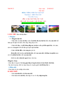 Giáo án Ngữ văn 7 Học kì 1 Chân trời sáng tạo