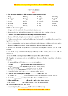 Bộ đề kiểm tra Tiếng Anh 10 Global success có đáp án