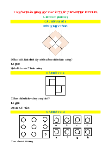 Đếm hình phức hợp - Toán đố, Toán IQ (có lời giải)