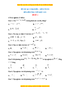 Đề thi cuối kì 2 Toán 11 Cánh diều (Đề 2)