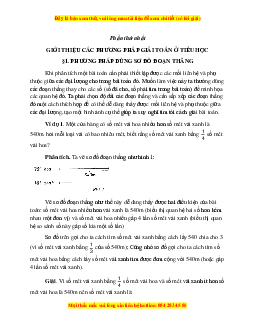 Các phương pháp giải Toán lớp 4,5