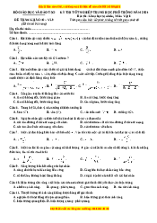 Đề Tốt nghiệp Vật lí 2024 theo đề tham khảo (Đề 10)