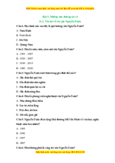 Trắc nghiệm Những nẻo đường xứ sở Ngữ văn 6 Kết nối tri thức