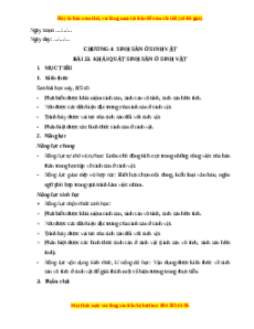 Giáo án Khái quát về sinh sản ở sinh vật Sinh học 11 Chân trời sáng tạo