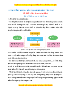 Lý thuyết Tin học 7 Chân trời sáng tạo Bài 1: Thiết bị vào và thiết bị ra