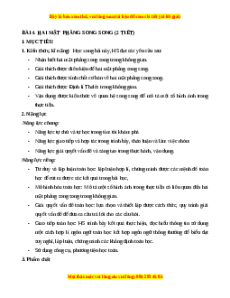 Giáo án Hai mặt phẳng song song Toán 11 Cánh diều