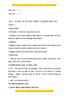 Giáo án GDCD 6 Kết nối tri thức | Giáo án GDCD 6 mới, chuẩn nhất